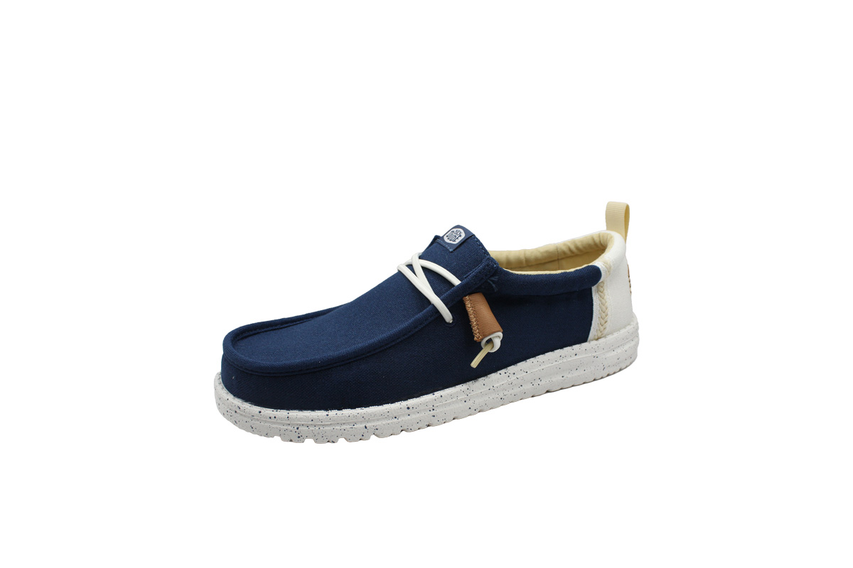 HEY DUDE-WALLY CRAFT LINEN (43086-4UA)-SARGASSO-BLUE-WHITE