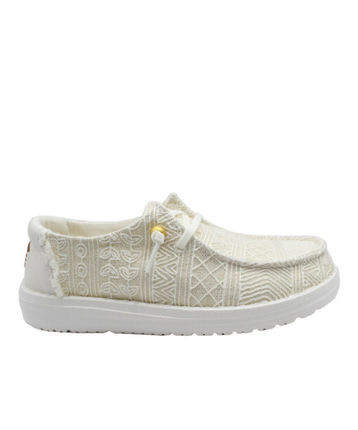 Alternative view of HEY DUDE-WENDY CROCHET (43112-19B)-WHITE-GOLD