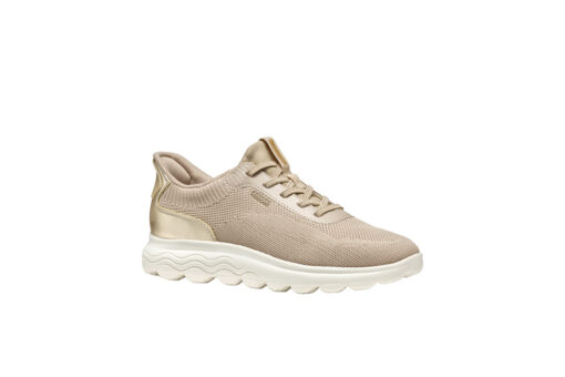 GEOX D SPHERICA PLUS (D557MA-06KBN-CH62L)-LT-TAUPE-LT-GOLD