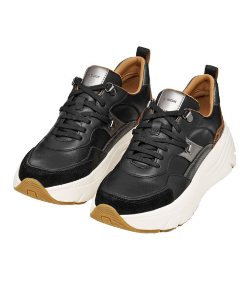 Alternative view of GEOX-D DIAMANTA (D36UFE-05485-C9209)-BLACK-COGNAC