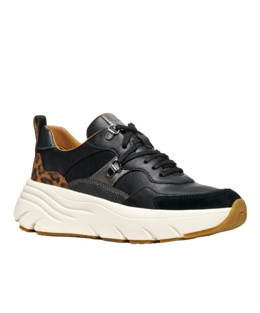 GEOX-D DIAMANTA (D36UFE-05485-C9209)-BLACK-COGNAC