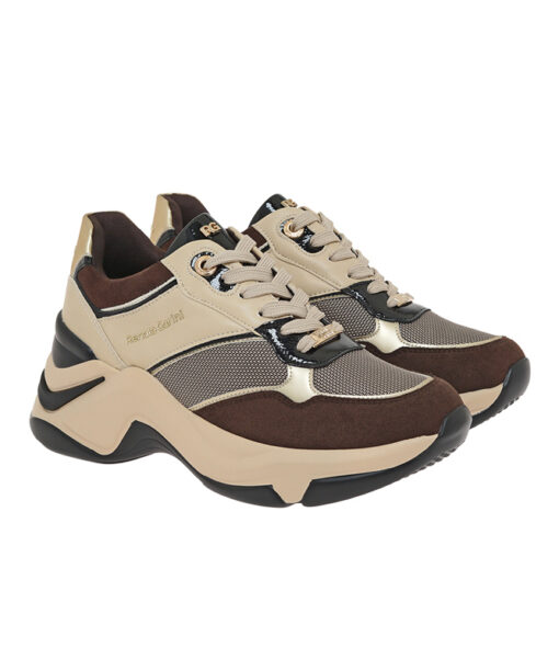 RENATO GARINI (V119R18648R5)-BROWN-MF BEIGE BLK PATENT