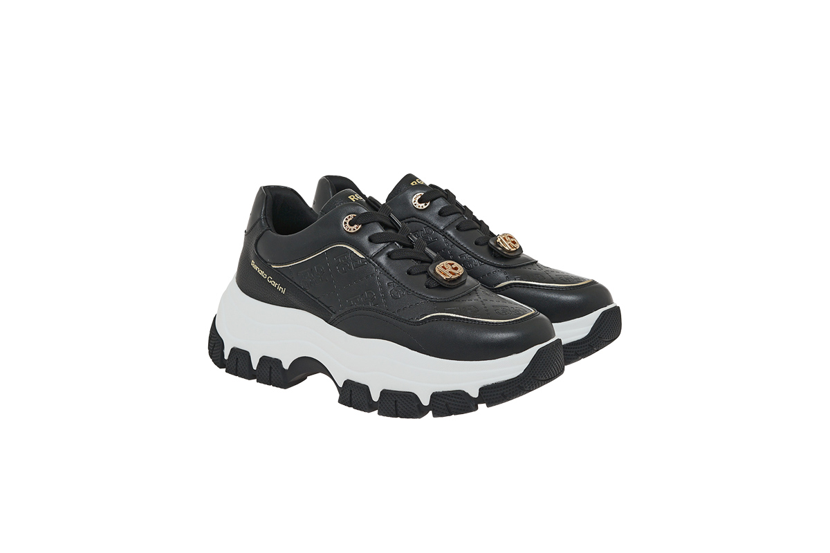 RENATO GARINI (V119R20034N3)-BLACK-BLACK STAMP-LT GOLD