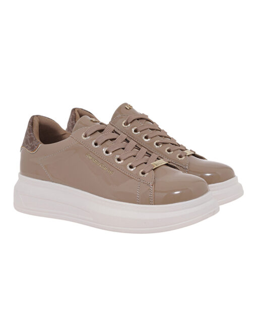 RENATO GARINI (V119R45825R1)-KHAKI PATENT-TAUPE STAMP