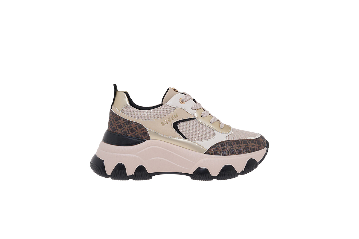 SEVEN (V119R50135F4)-BROWN STAMP-CAMEL LT GOLD - Image 2