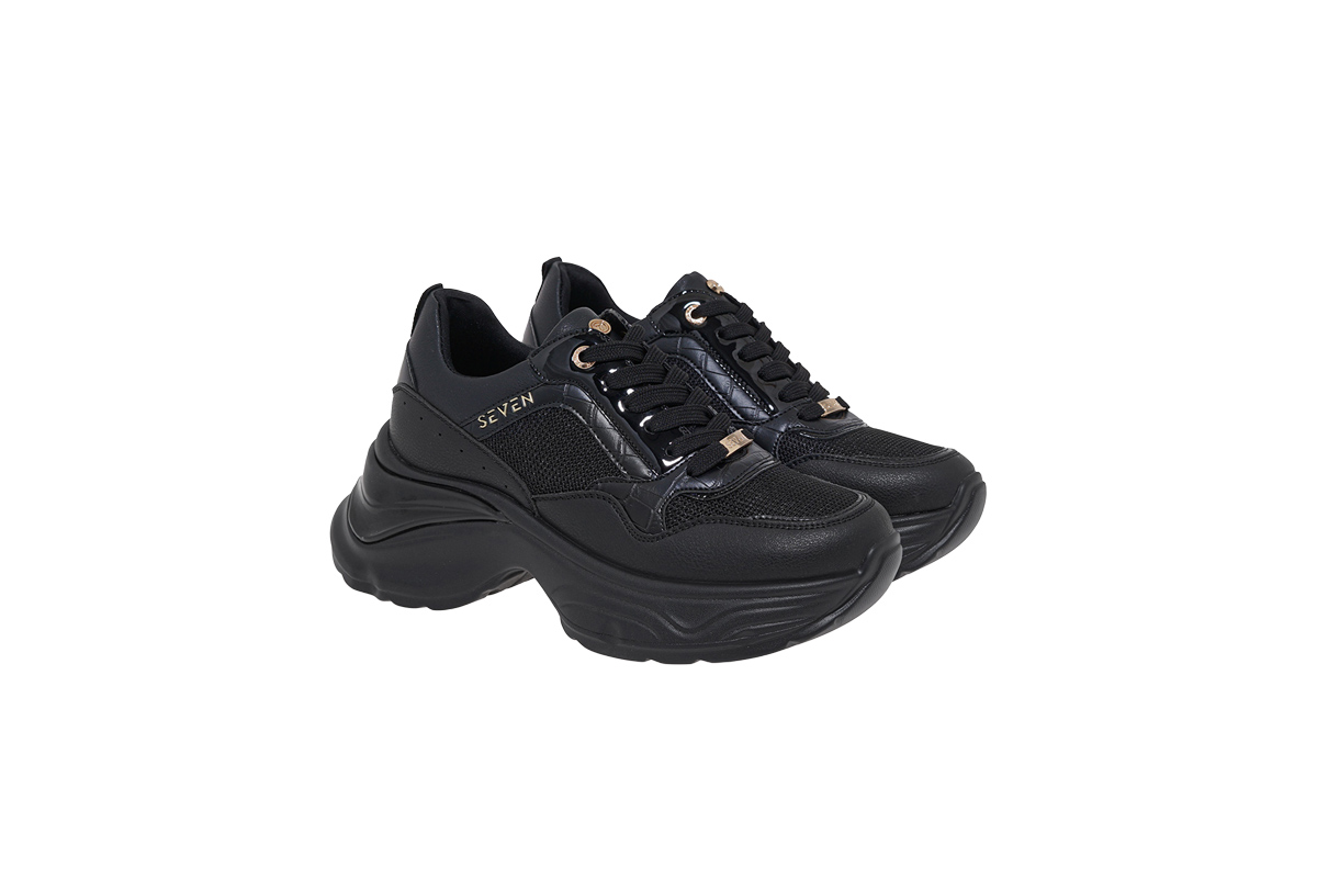 SEVEN (V119R547316Y)-BLACK MESH-BLK PATENT