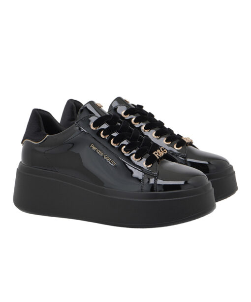 RENATO GARINI (V119R885322X)-BLACK-PATENT-BLACK VEL