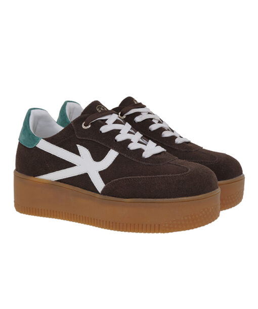 RENATO GARINI (V119R93432N4)-BROWN-GREEN SUEDE