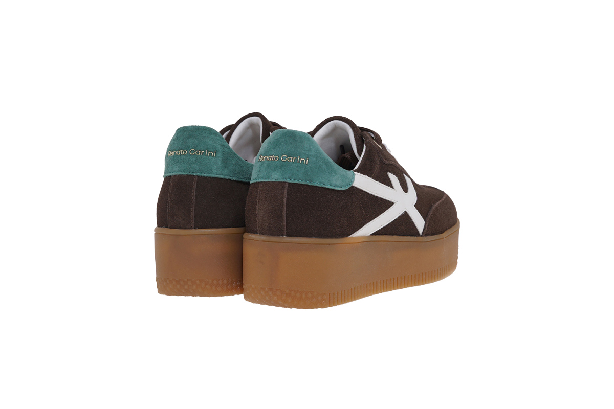 RENATO GARINI (V119R93432N4)-BROWN-GREEN SUEDE - Image 3