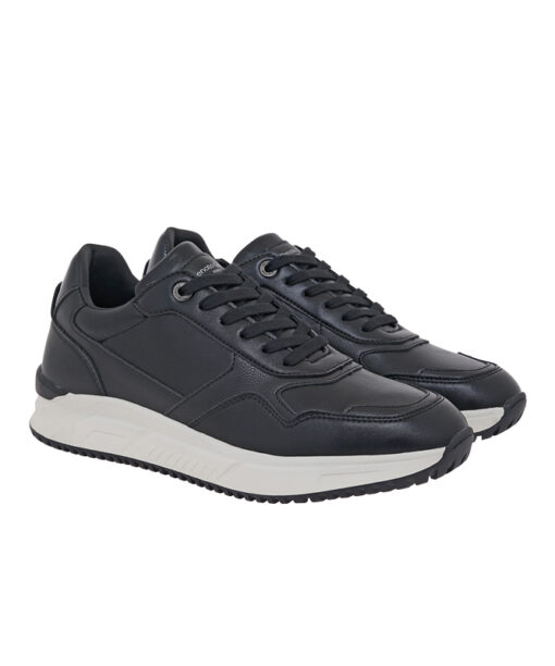 RENATO GARINI-MALVIN-001 (V570010022N7)-BLACK-BLK GRAIN-BLK PATENT-OFF WHITE OUTSOLE