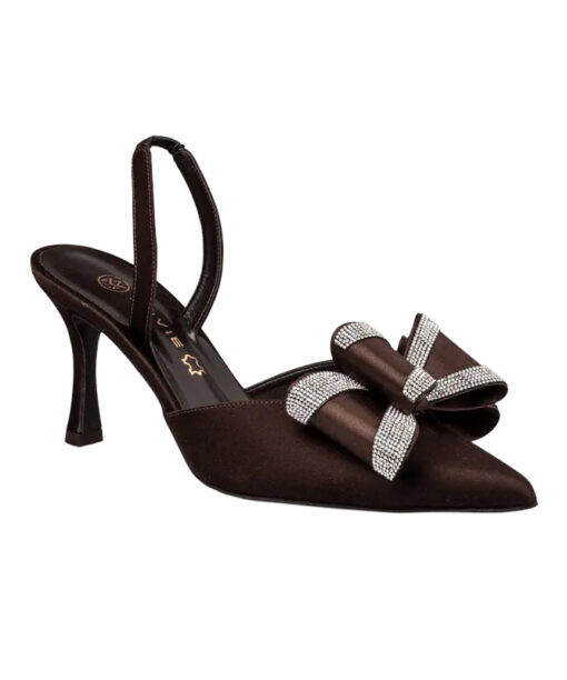 ENVIE SHOES-BOW-SLINGBACK PUMPS (E02-22090-28)-BURGUNDI