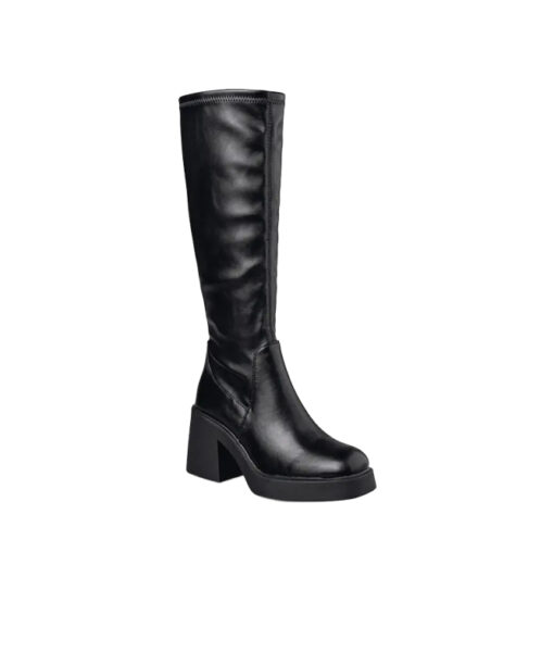 ENVIE SHOES-BLOCK MID-HEELED BOOTS (E10-22229-34)-BLACK