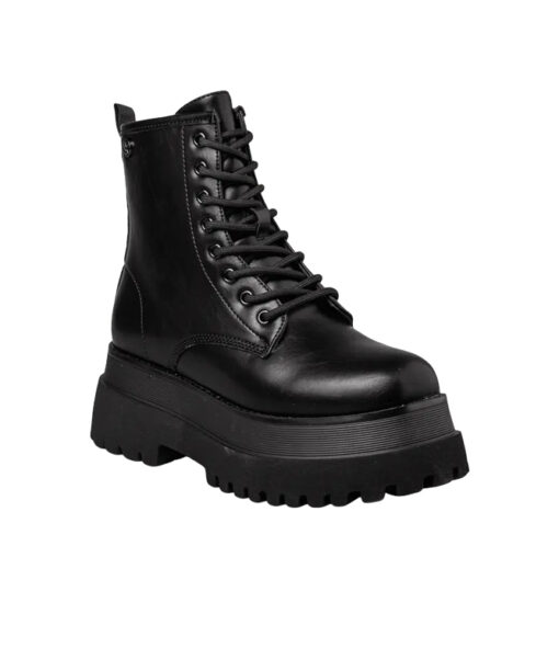 ENVIE SHOES-CHUNKY COMBAT BOOTS (E58-22479-34)-BLACK