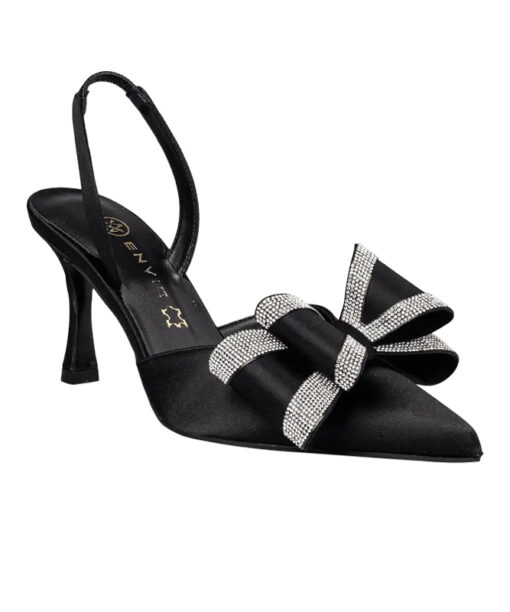 ENVIE SHOES-BOW-SLINGBACK PUMPS (E02-22090-34)-BLACK