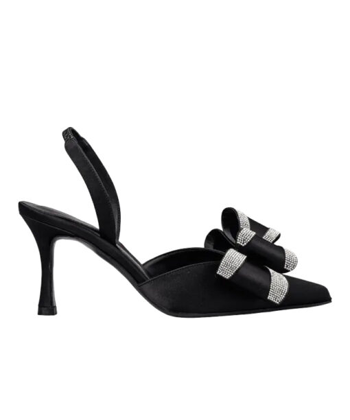 Alternative view of ENVIE SHOES-BOW-SLINGBACK PUMPS (E02-22090-34)-BLACK