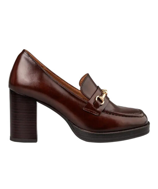 Alternative view of MISS NV-HEELED LOAFERS (V63-22182-28)-BROWN