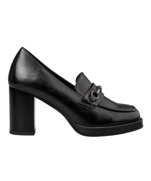 Alternative view of MISS NV-HEELED LOAFERS (V63-22182-34)-BLACK