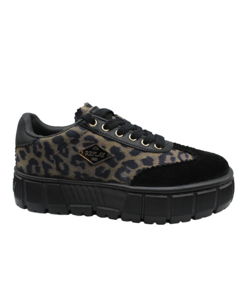Alternative view of REPLAY-PAULETTE WILD (RZ7G0006T-1335)-BLACK-LEOPARD