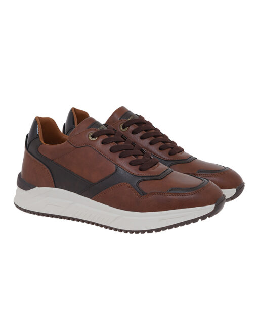 RENATO GARINI (V570010029S2)-TAN-DK BRN GRAIN-DK BRN PATENT-CREAM OUTSOLE
