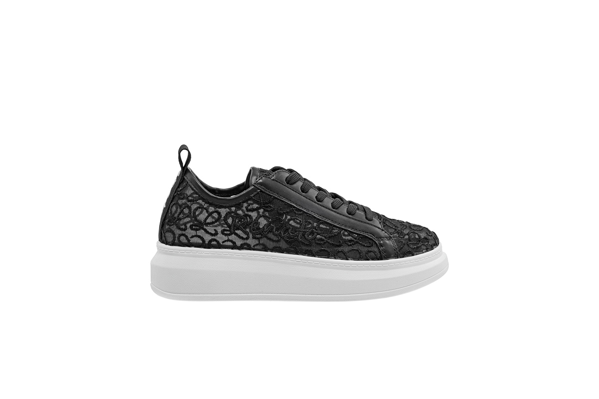 RENATO GARINI (W119R18025W3)-BLACK LACE WHITE LOGO - Image 2