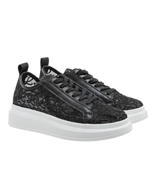 RENATO GARINI (W119R18025W3)-BLACK LACE WHITE LOGO