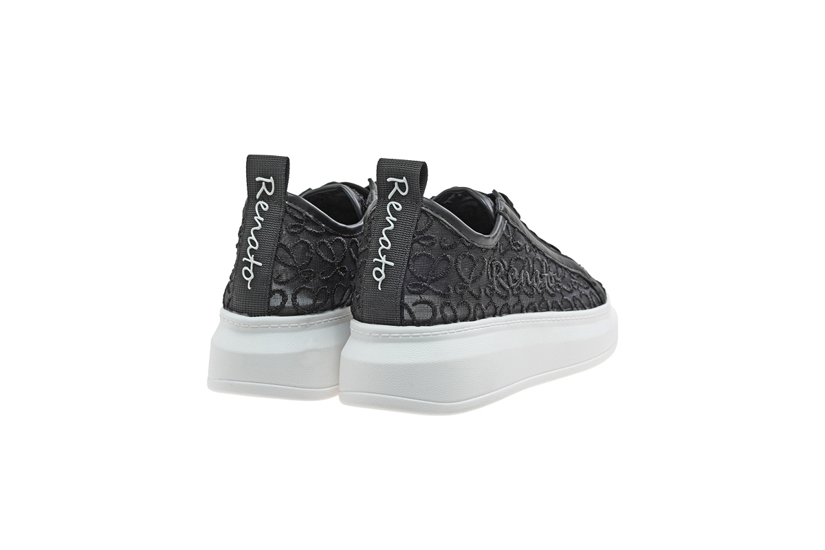RENATO GARINI (W119R18025W3)-BLACK LACE WHITE LOGO - Image 3