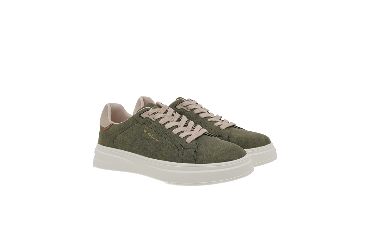 RENATO GARINI-DAVES 711 (W570011739K6)-KHAKI NUBUCK-BEIGE TAN