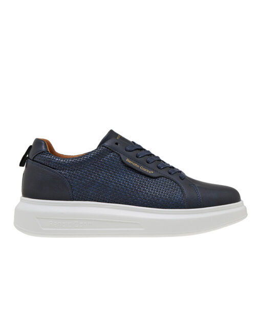 Alternative view of RENATO GARINI-MARCELLO-9-028 (W57009283587)-NAVY KNIT-WHITE OUTSOLE
